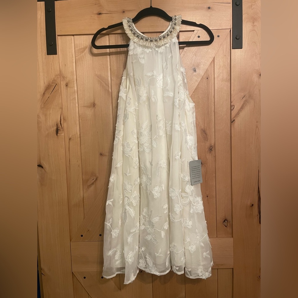 NWT White/Off White Badgley Mishka Dress Size 14